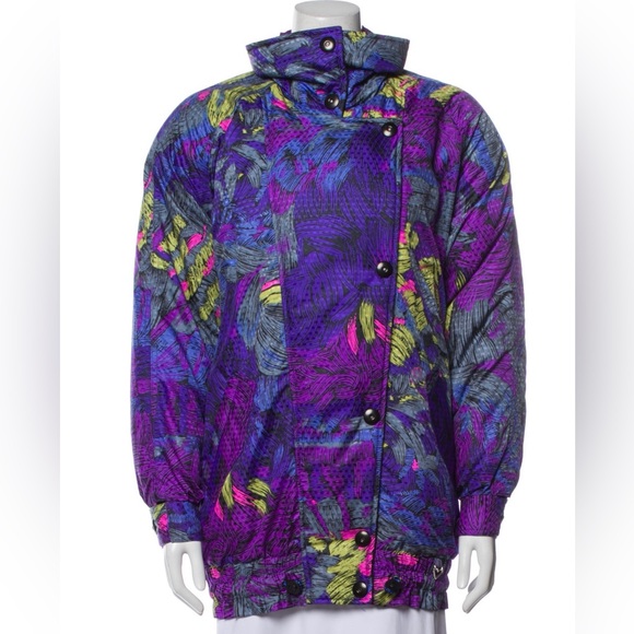 Vintage 80s 90s Obermeyer Renoir Ski Snowboard Jacket Coat Statement Colorful 6